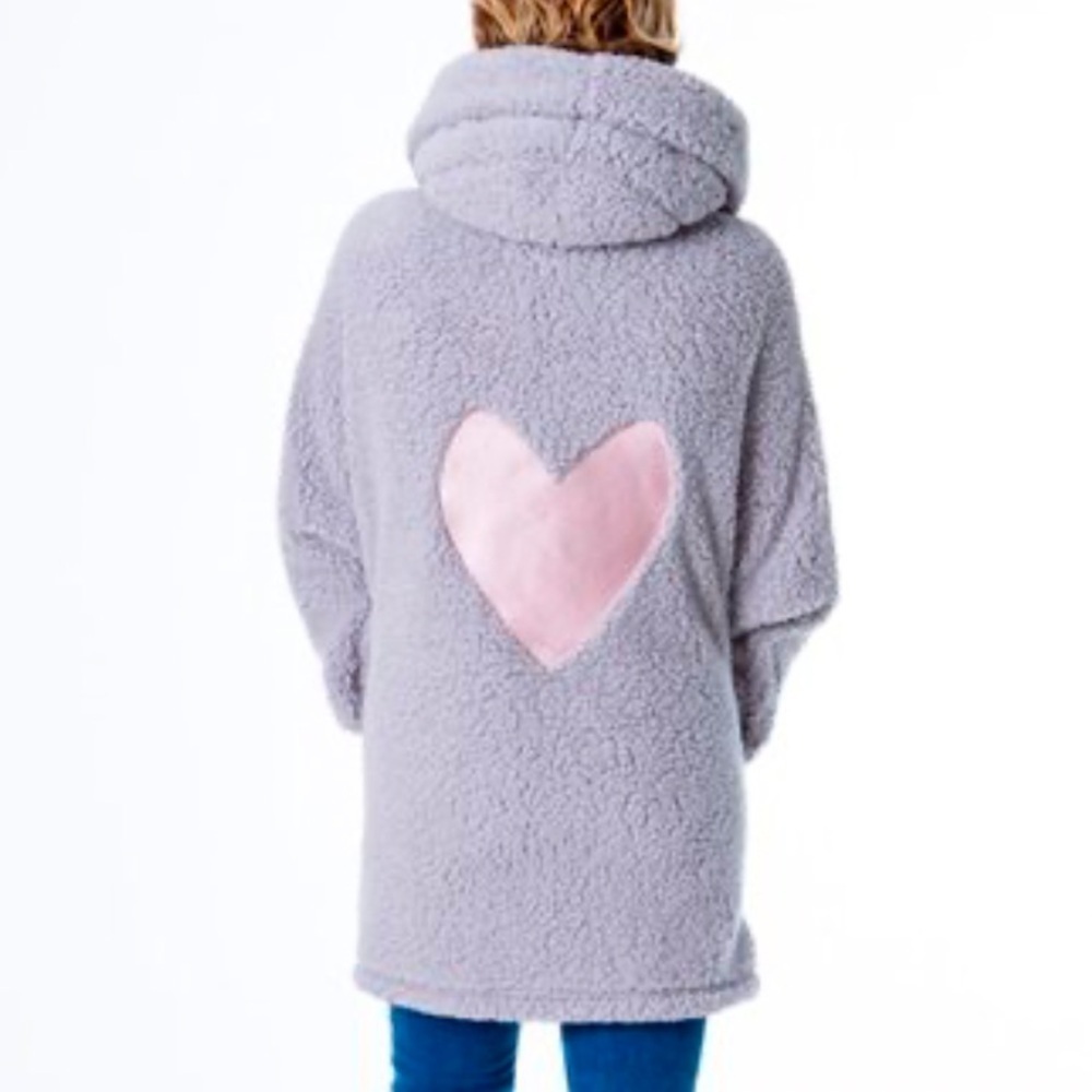 (NWT) Jill Martin Women’s Cozy Classic Lounger In Chateau Grey W/ Heart